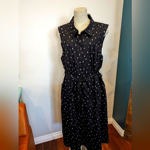 Torrid midi dress poplin cotton belted dress Size 4x - Picture 2 of 15